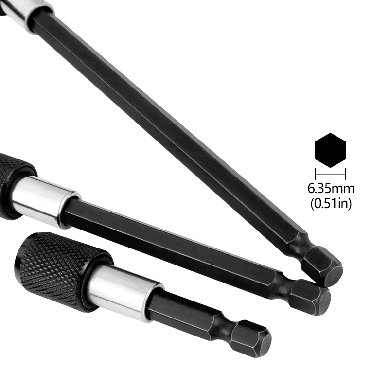 6.35 มม. 1/4 Hex Shank Quick Release สว่านไฟฟ้าแม่เหล็กไขควงผู้ถือ Bit 60 มม