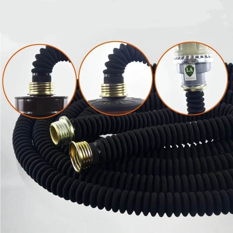 Máscara de gás de interface de 0.5m, 1m, 40mm, snorkel, resistente ao desgaste, máscara de gás anti-envelhecimento e filtro, tubo de conexão