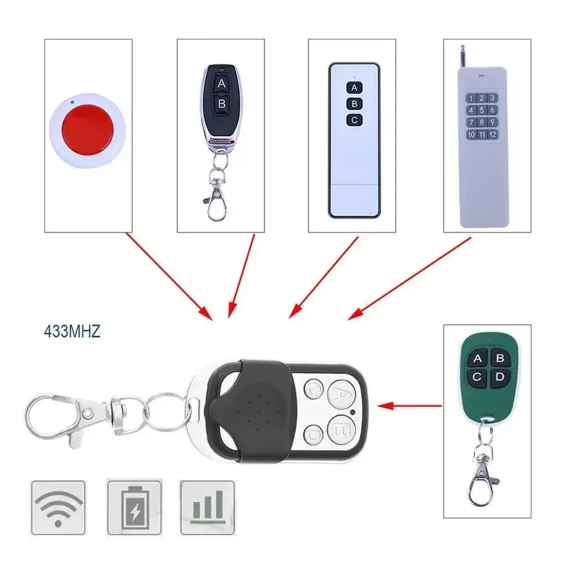 5/10 PCS Clone Learning Code Key Remote Control 433.92MHZ Clone Universal Copier Rolling Garage Door
