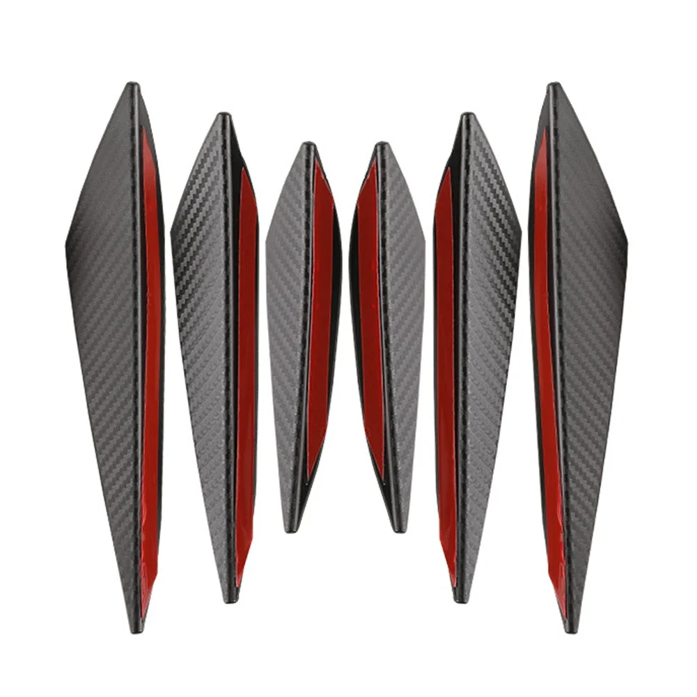 4/6PCS Auto Frontschürze Lip Dekoration Diffusor Splitter Flossen Körper Spoiler Canards Wertigkeit Kinn Auto Tuning canard Dekor