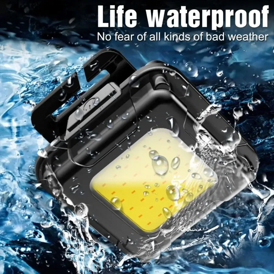 USB Rechargeable Headlamp High Lumens COB LED Headlight Multifunctional Super Bright Head Lamp Mini Head Flashlight