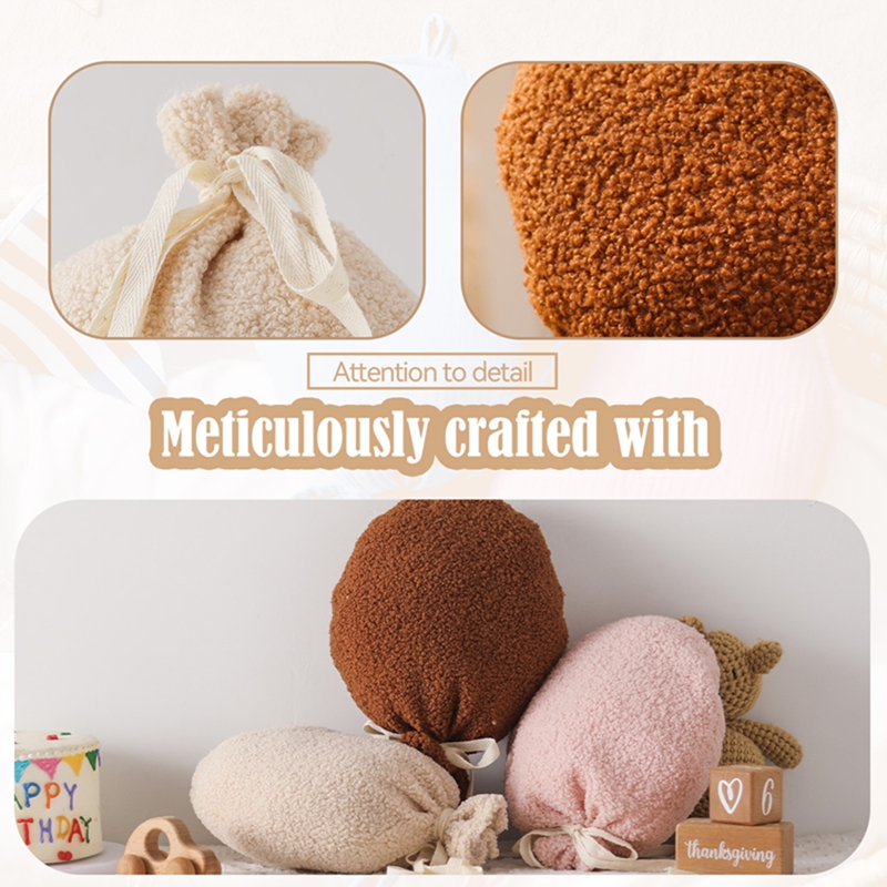 Globo de terciopelo de peluche para niños, adornos colgantes de pared, decoraciones de globos colgantes para habitación de algodón, accesorios de fotografía recién nacido, regalo