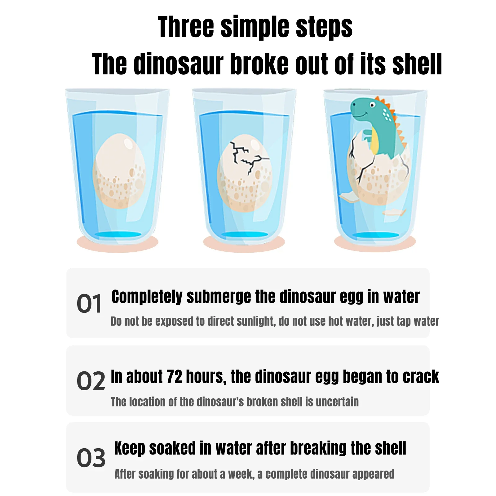 SUNPAO 60PCS EVA material Soak in water to hatch dinosaur egg toys Soak in water to hatch dinosaur egg toys education toys