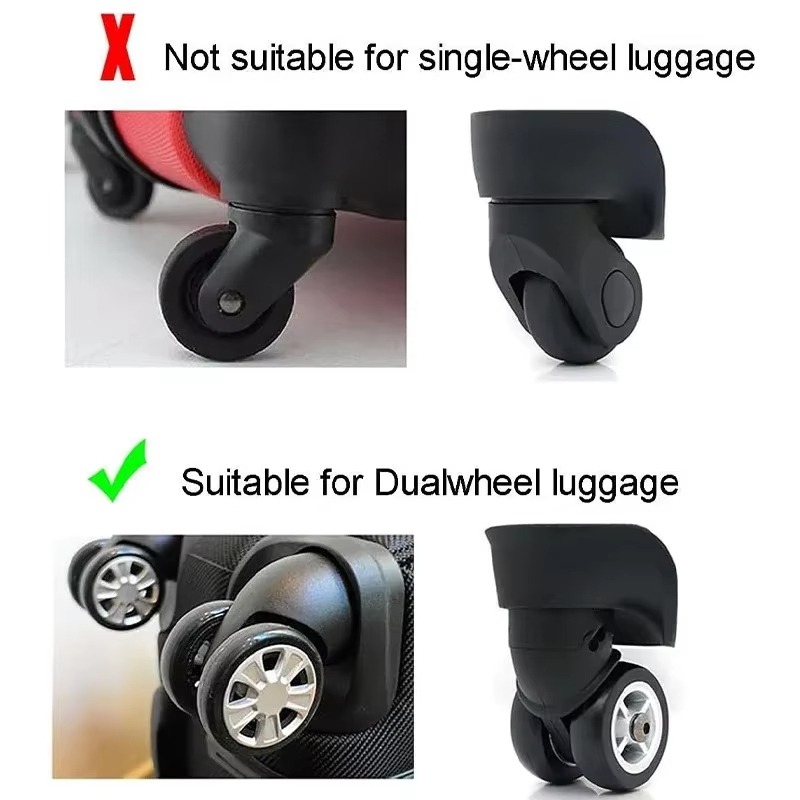 Silicone Wheel Protector for Suitcase Trolley Case Caster Sleeve Luggage Compartment Cover Silent Wheel Accessory