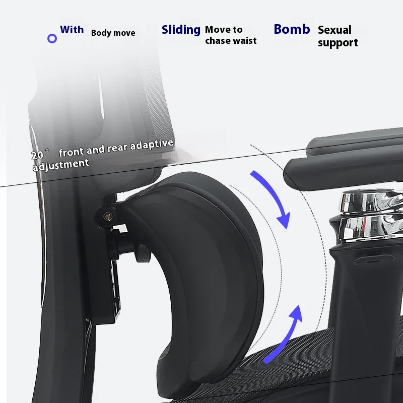 Ergonomic Office Chair Mesh Seat Adjustable Headrest Commercial Chair Footrests Support Comfortable Lumbar Chaise Ergonomique