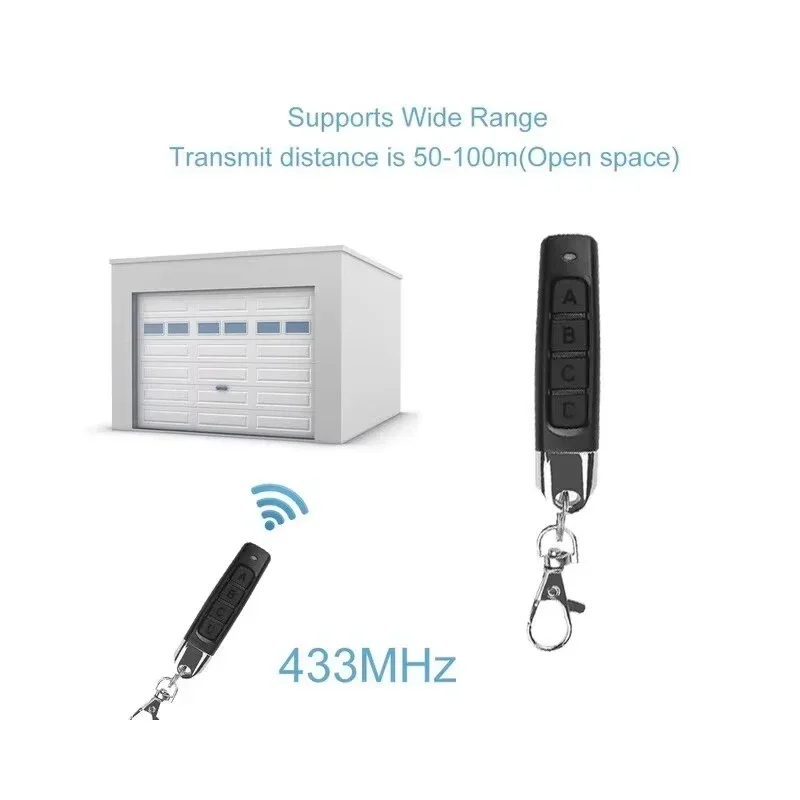Auto 4 canais código abridor de porta da garagem controle remoto 433mhz cópia controle remoto duplicador código clonagem chave do carro