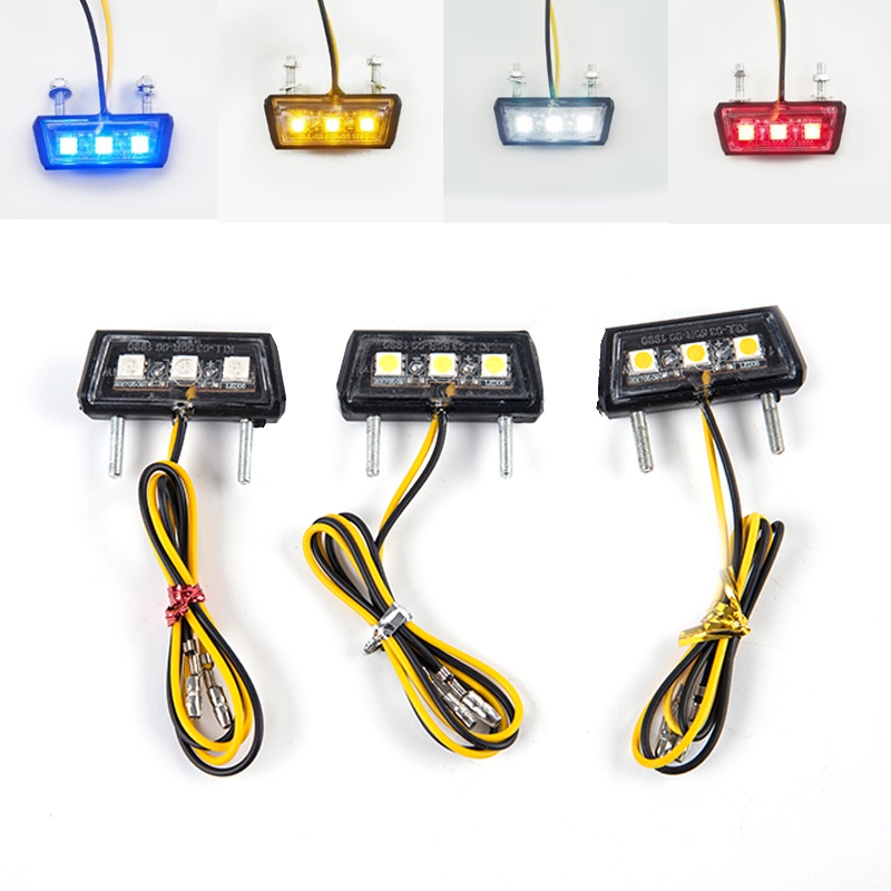 1pc 12V LED ライト防水オートバイのライセンスライトオートバイのナンバープレートリアテールライト