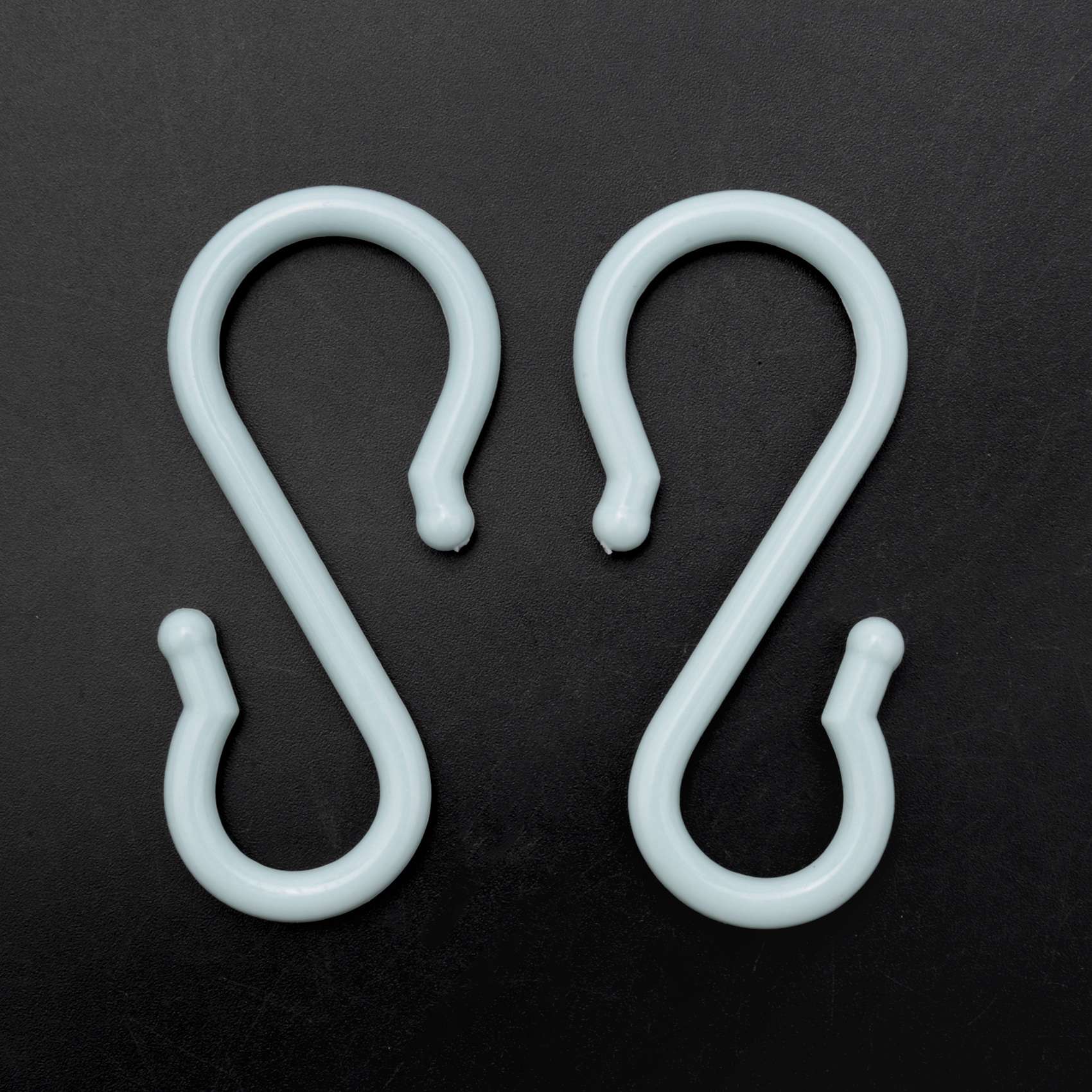 Blue Plastic Punch Cup Bowl S Shaped Hooks 4 Pcs