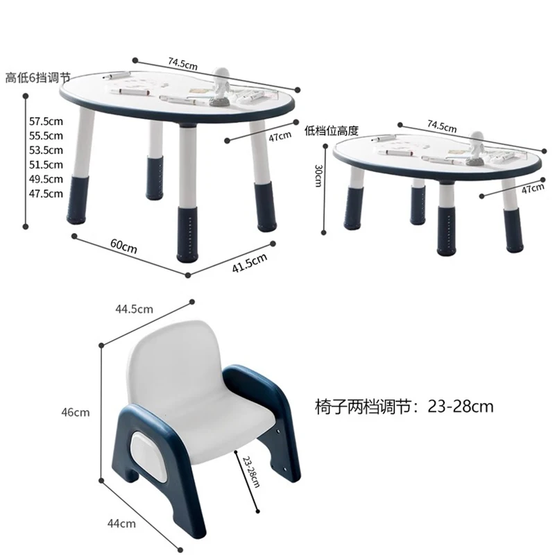 Ensemble de table et chaise pour enfants, meubles pour tout-petits, bureaux, chaise haute pour bébé, bureau primaire, étude des enfants
