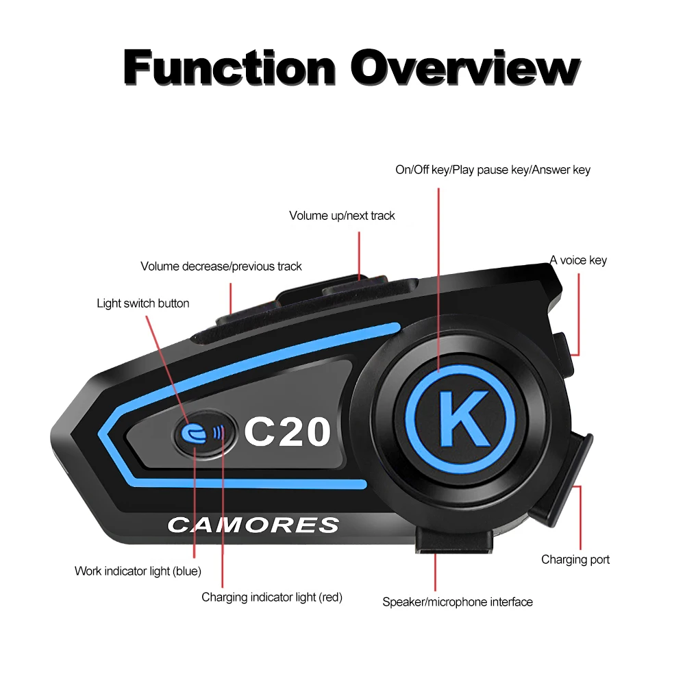 Motocicleta sem fio bluetooth 5.3 + edr à prova dwaterproof água capacete fone de ouvido mãos-livres chamada anti-interferência fone de ouvido