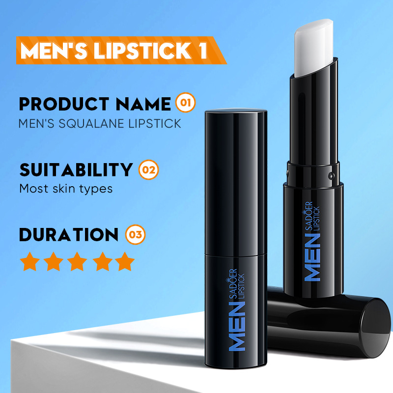 SADOER Bálsamo labial masculino hidratante anti rachaduras reparação nutritivo batom hidratante lábios masculinos produtos de cuidados com a pele