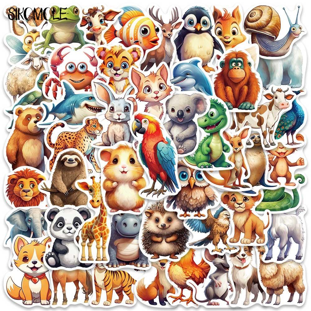 10/30/50 個漫画かわいい小さな動物ステッカーかわいい DIY 旅行荷物ギター冷蔵庫ノートパソコン落書きステッカー子供デカール