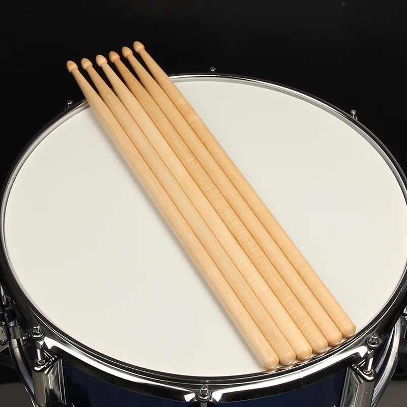 Miwayer 1 Pairs 5A/7A  Premium Maple Drumsticks Mallets Ideal for All Ages Durable Practice Drum Sticks for Jazz and Percu