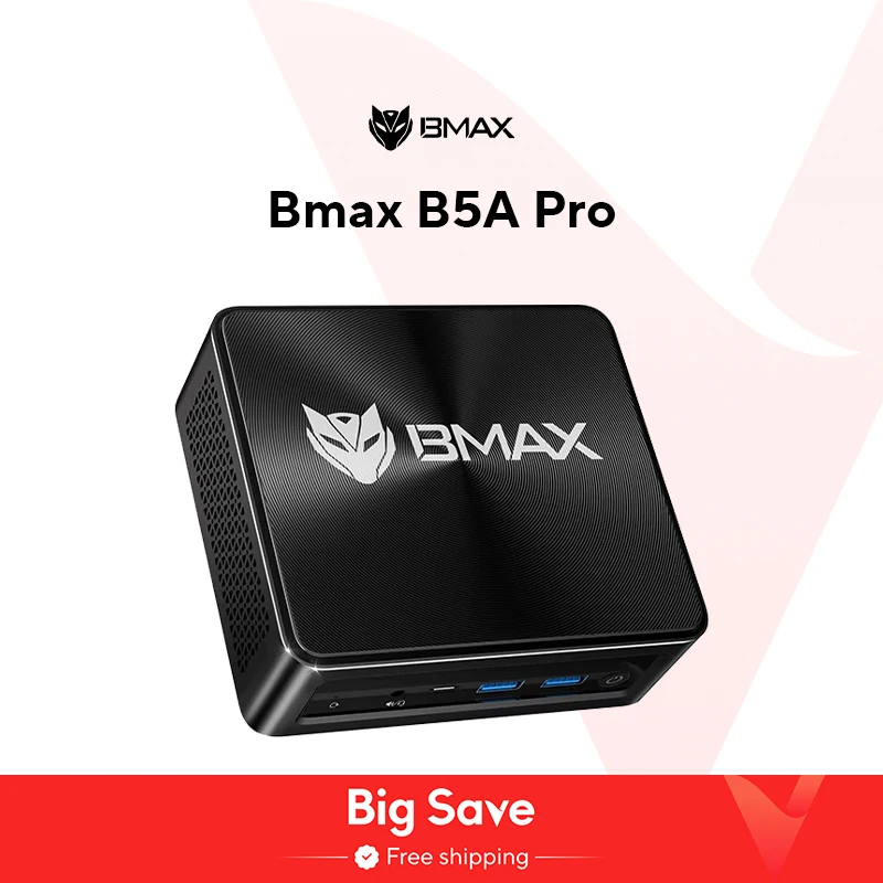 Процессор BMAX B5A Pro AMD Ryzen7 5825U 5700U AMD Radeon Graphics 16 ГБ (поддержка макс. 64 ГБ) DDR4 512 ГБ NVMe SSD Windows 11