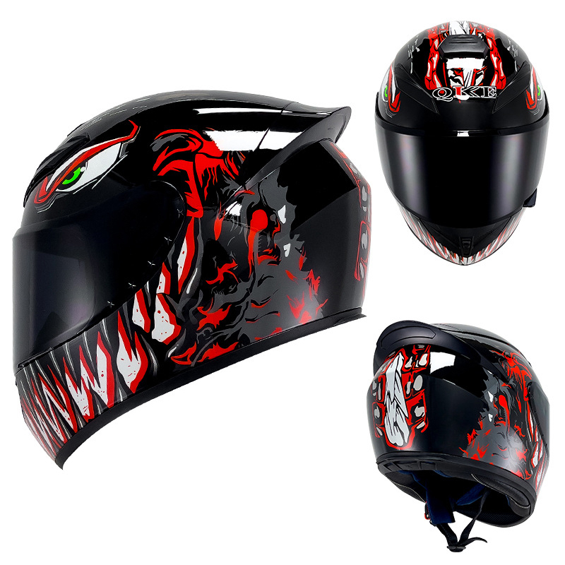 Casco de motocicleta Venom Unisex DOT Casco crucero retro Motocross Casco de cara completa Casco de montar Casco Capacete