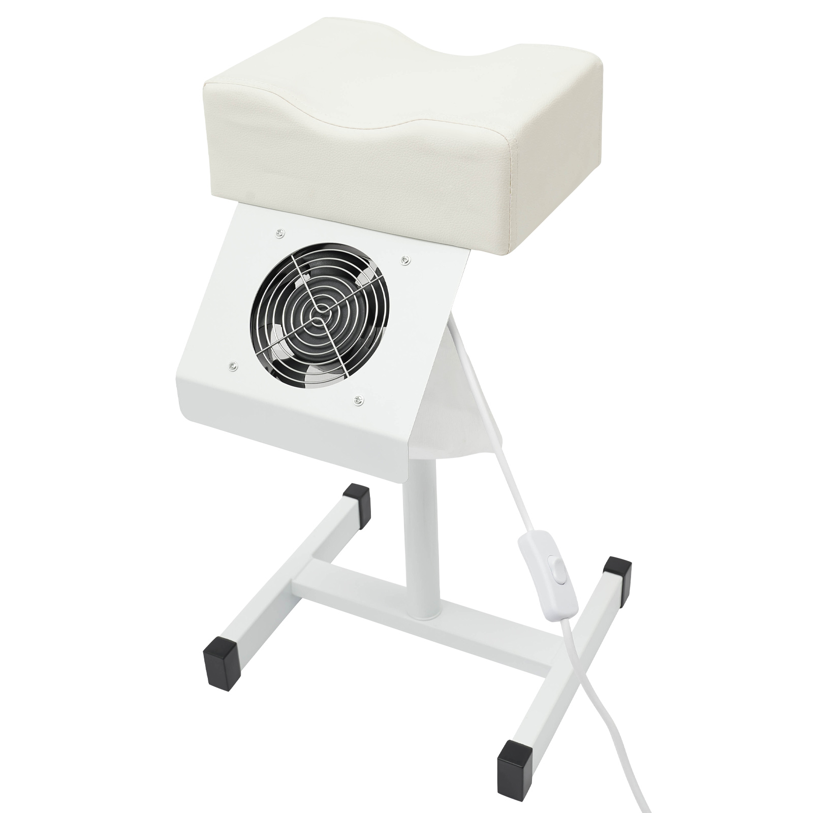 220V regulowany fotel do masażu stóp Spa nowoczesny stołek do paznokci z wentylatorem do czyszczenia kurzu profesjonalny fotel do pedicure 2600 obr./min biały/czarny