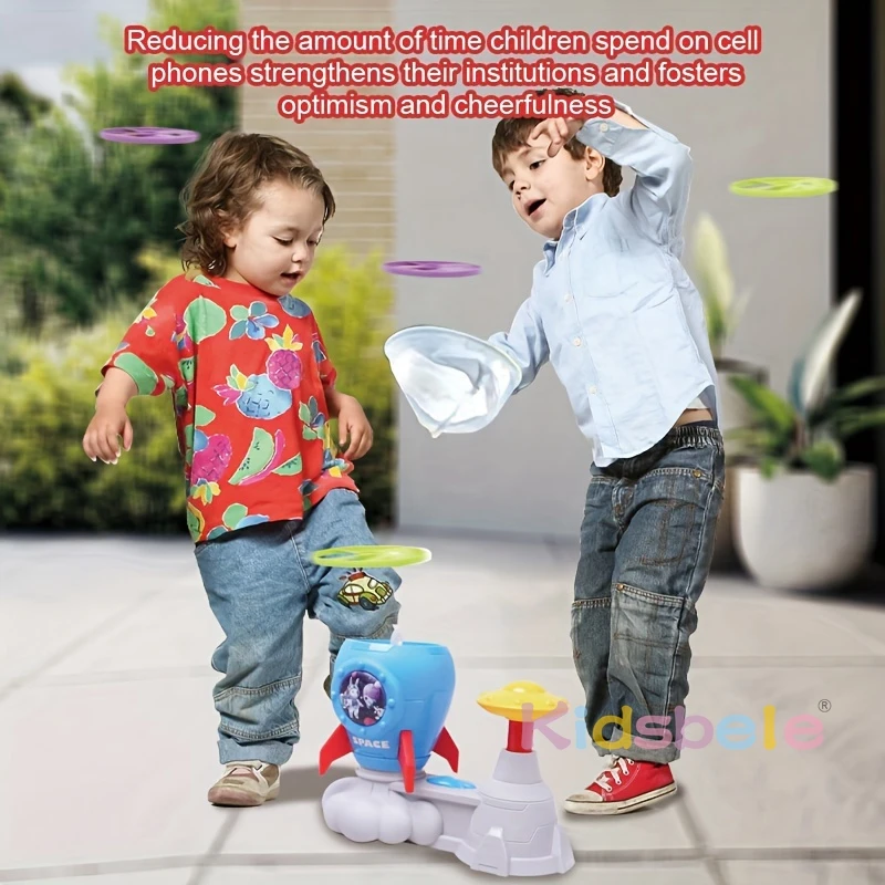 Rocket เกมจับผีเสื้อฤดูร้อนกิจกรรมนอกลานของเล่นเด็กวัยหัดเดินเท้าเหยียบ Catapult Launch Toy