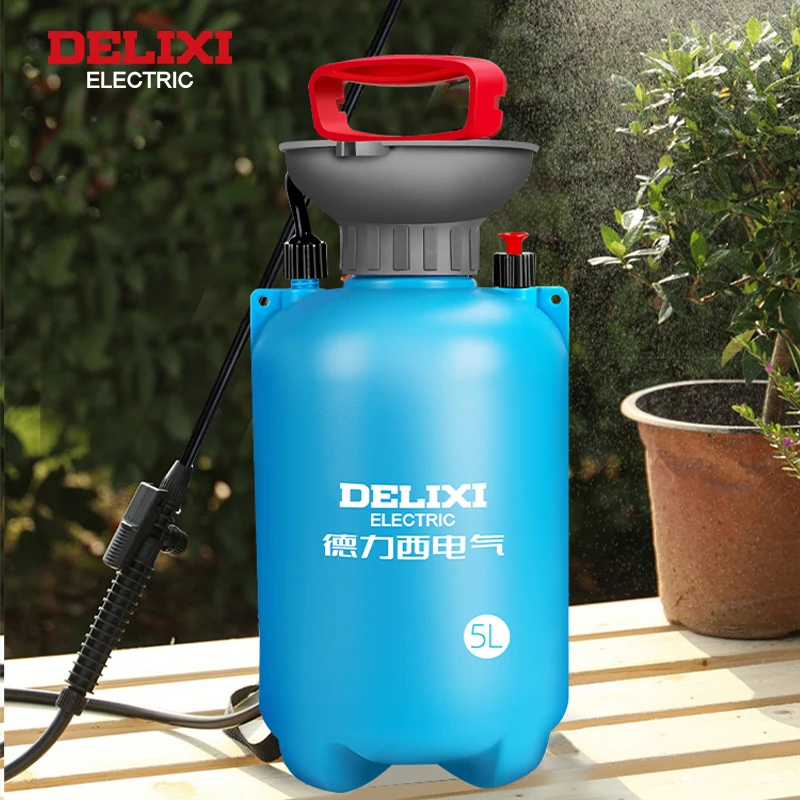 DELIXI ELECTRIC Spruzzatore da giardino 3/5/8L Spruzzatore a pressione con pompa manuale, Spruzzatore da giardino a pressione manuale multiuso, per giardino con prato