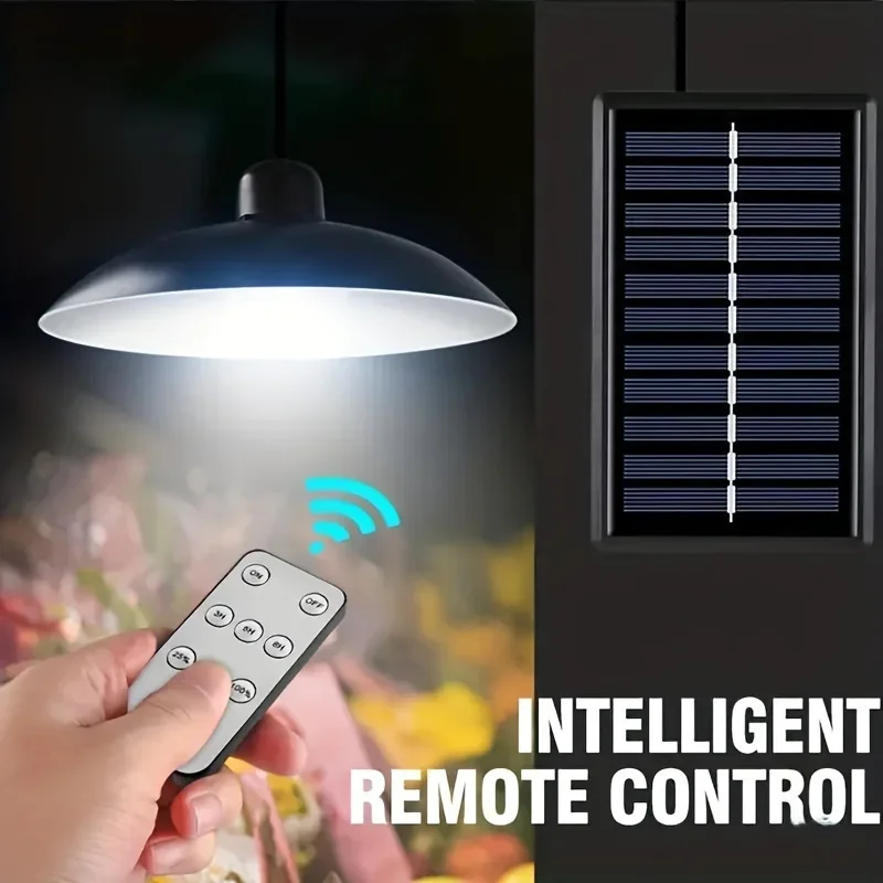 Lámparas colgantes solares divididas para interiores y exteriores, luces LED impermeables IP65 con Control remoto, iluminación lineal para acampar, jardín y patio