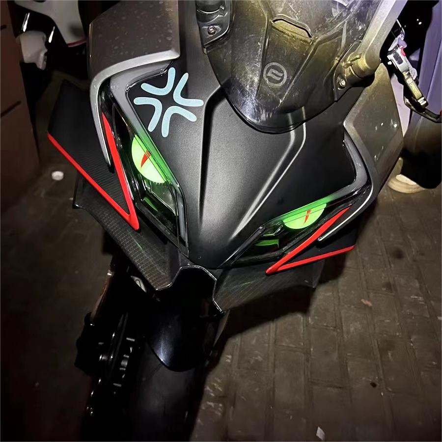 Headlight Stickers Motorcycle Cat Eyes Angry Night Reflection Decorate Helmet Universal All Motorcycles Body Waterproof Film