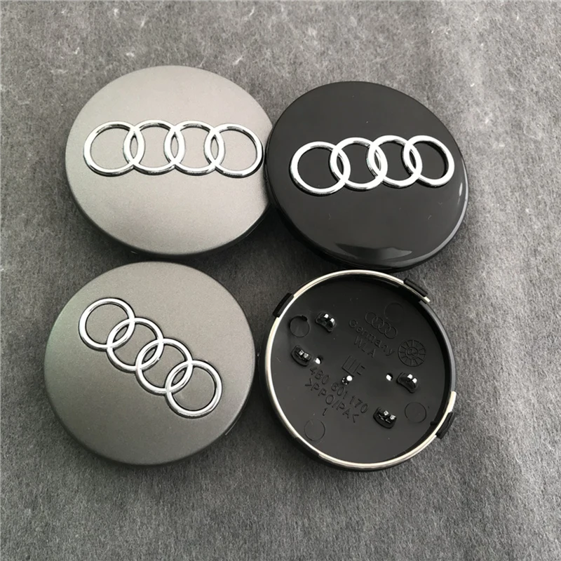 4Pcs 60/61/68/69mm Car Wheel Center HubCap Rim Cover For Audi C7 C6 C5 B5 B6 B7B8 B9 D3 Q3 Q5 Q7 TT A1 A3 A4 A5 A6 A7 A8