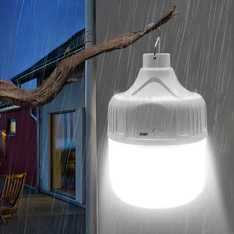 Superhelle LED-Campingleuchte, wiederaufladbare LED-Taschenlampe, tragbare Outdoor-Laterne mit tragbarem Haken und 3 Beleuchtungsmodi