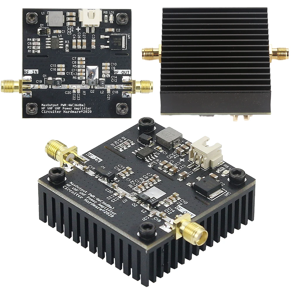 0,5-800 MHz RF Power Verstärker HF VHF UHF RF Sender power verstärker DC15-30V 15 W 40dB gewinn Für Ham Radio RF Verstärker Modul