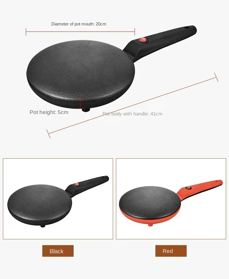 Electric Crepe Maker Cake Maker Machine Breakfast Pizza Baker Pancake Baking Pan Non-Stick Pan Chinese Spring Roll Cooking Pan