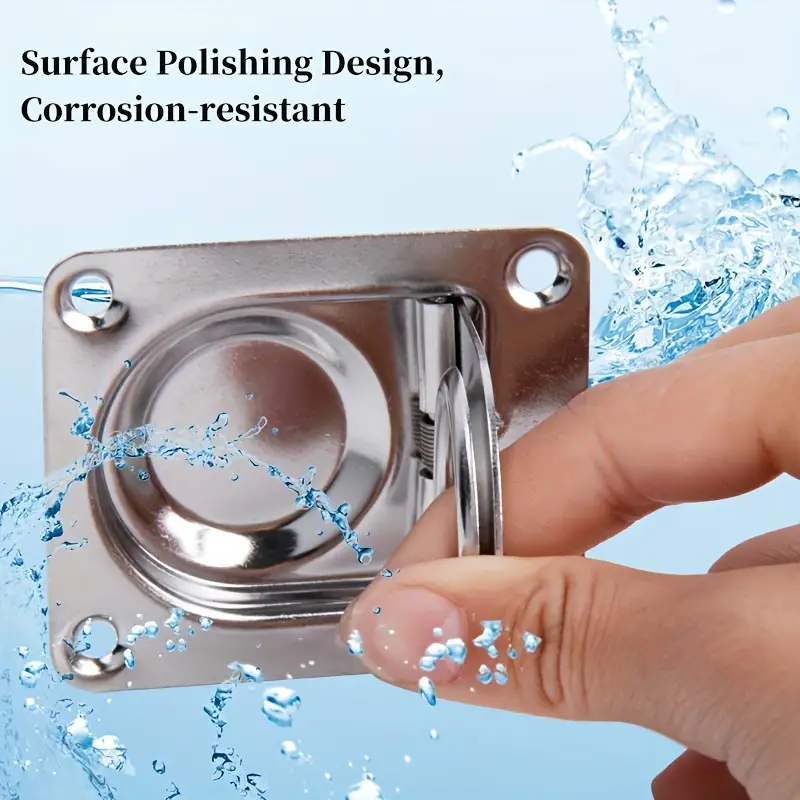 (2 Stück) Sicherungsringgriff aus Edelstahl, Marineboote, Yacht, bündiger Lift, 2,5 Zoll