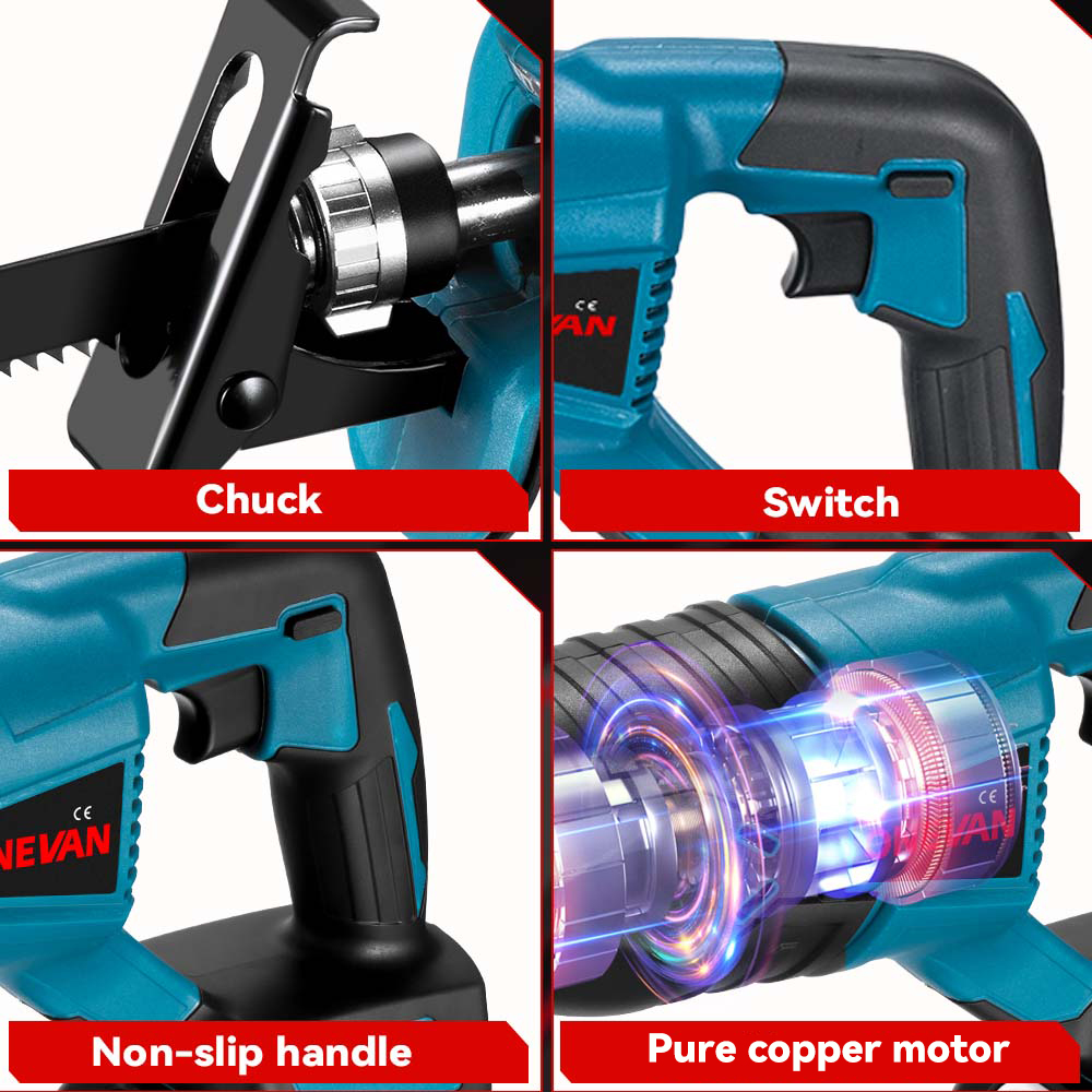 ONEVAN 3000W 10000SPM scie alternative électrique tronçonneuse scie sabre outil électrique sans fil Portable pour batterie 21V 18v