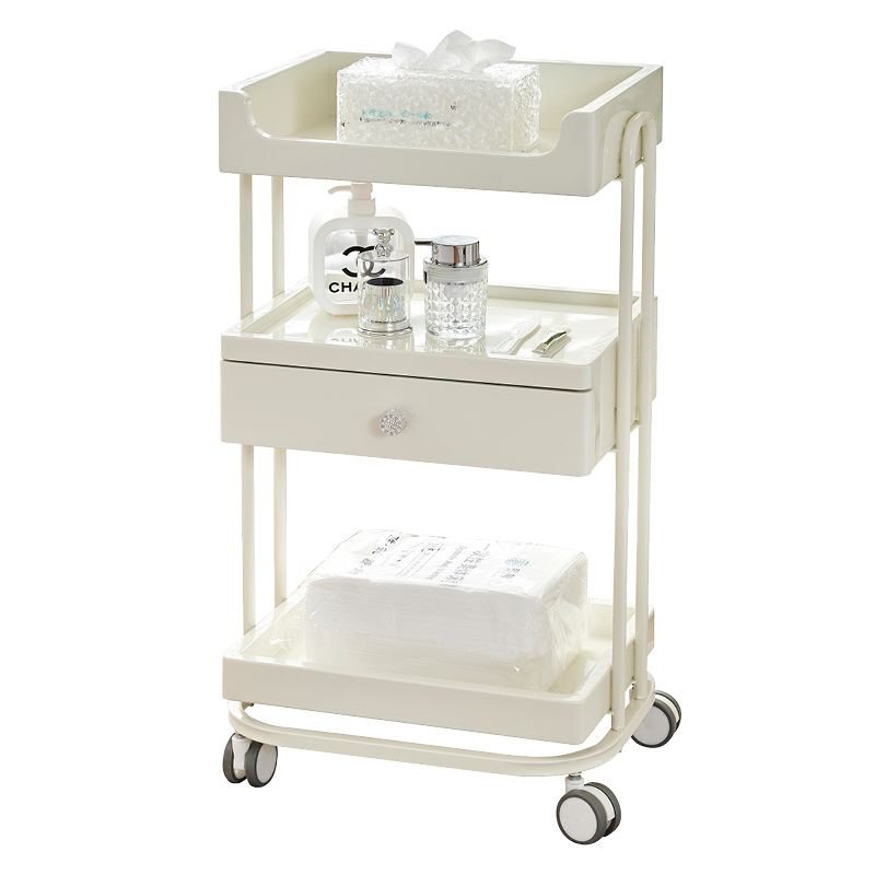 Beauty Trolley Cream Wind Trolley Beauty Salon Special SPA Shelves High-grade Ear Picking Home Storage Tool Trolley