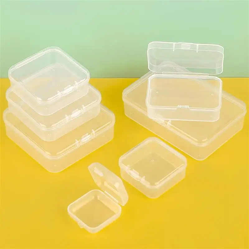 10 stücke Kunststoff Box Rechteckige Box Transluzente Box Verpackung Box Lagerung Box Staubdicht Solide Starke Schmuck Lagerung Fall Container
