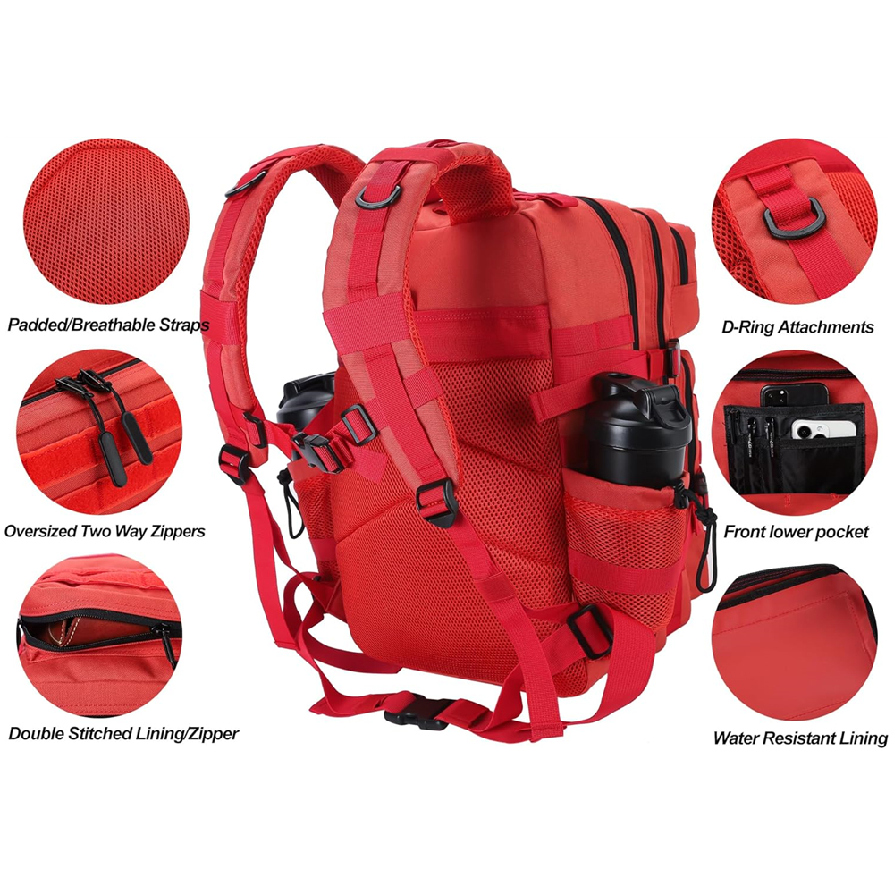 45L Tactical Backpack 3P Bag Assault Backpack Outdoor 3 Days Travel Waterproof Climbing Rucksack Camping Hiking Hunting Mochila