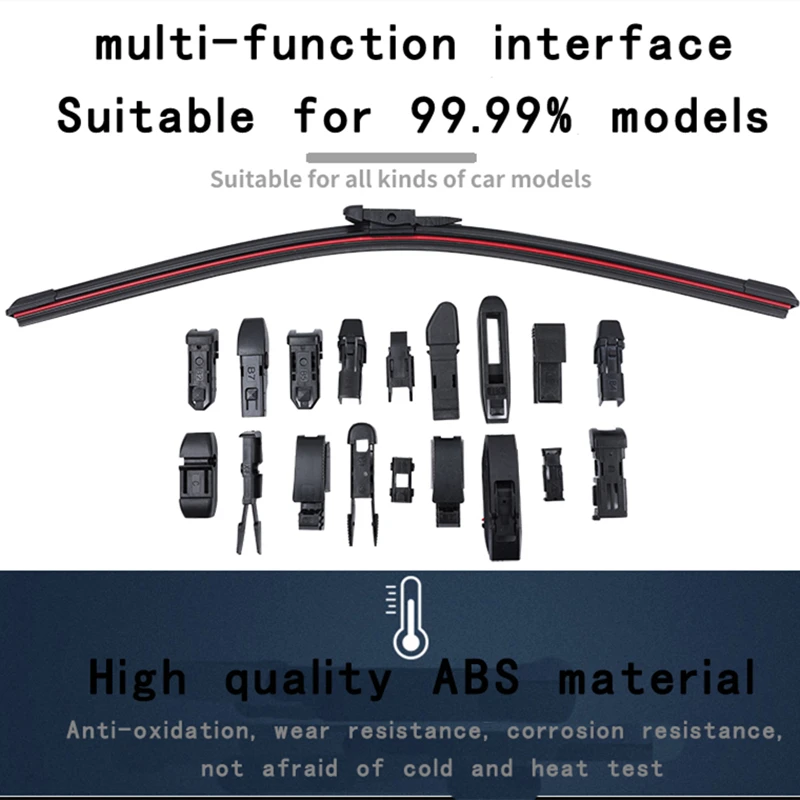 Car Windshield Wiper blades Universal Soft Double layer Rubber Frameless Bracketless car wipers 14" 16" 19" 20" 21" 22" 24"26"