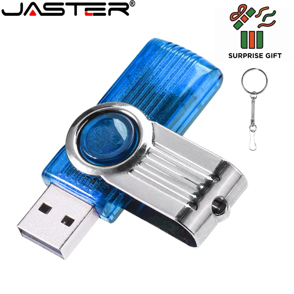 JASTER unidad Flash USB giratoria colorida 128GB gran oferta Memory Stick 64GB llavero gratis Pen Drive 32GB disco U de alta velocidad 16GB