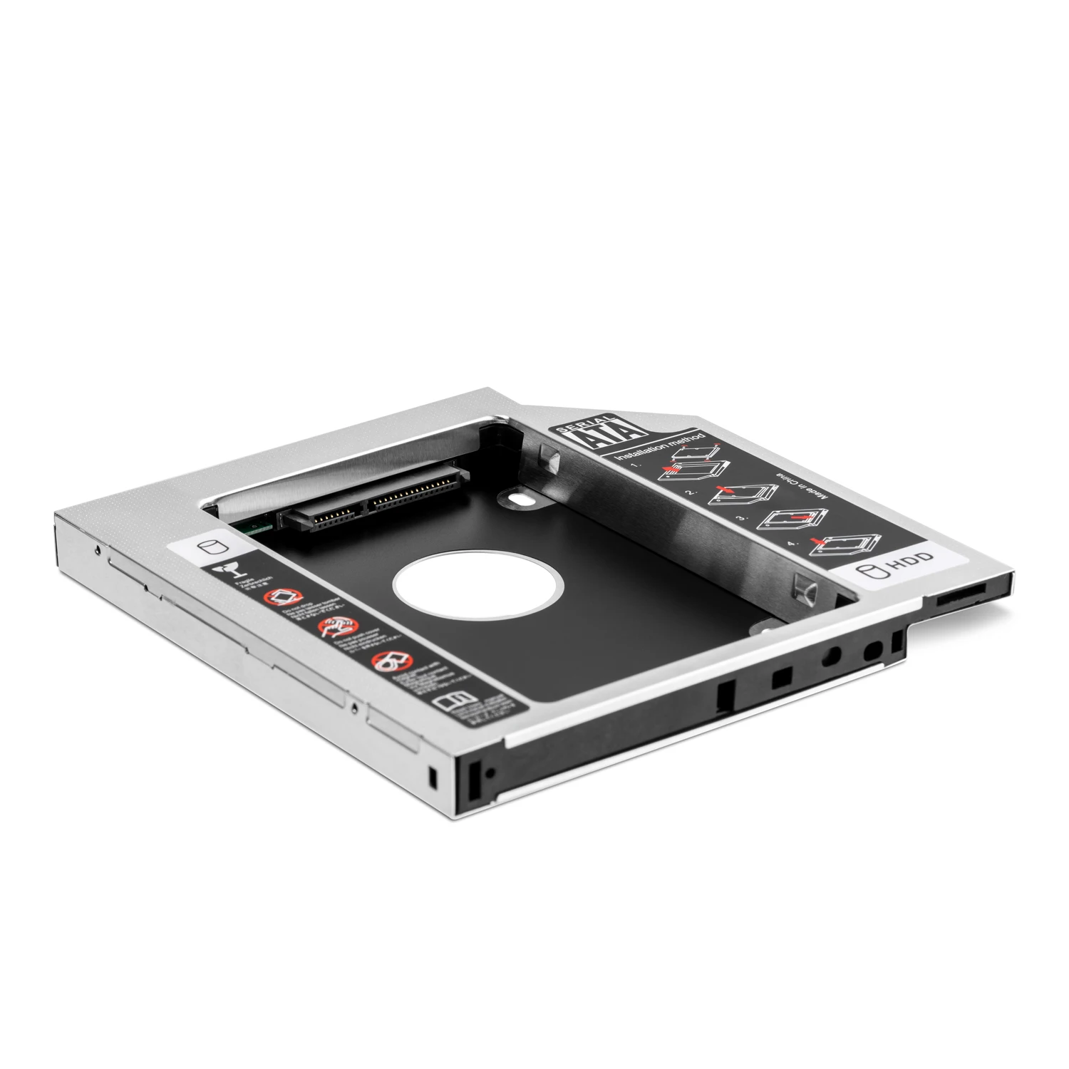 UnionSine-Adaptador de disco duro para ordenador portátil, caja SSD de 9,0 pulgadas, 9,5, 12,7, 3,0mm, HDD, Caddy, SATA 2,5, CD, DVD-ROM, Optibay