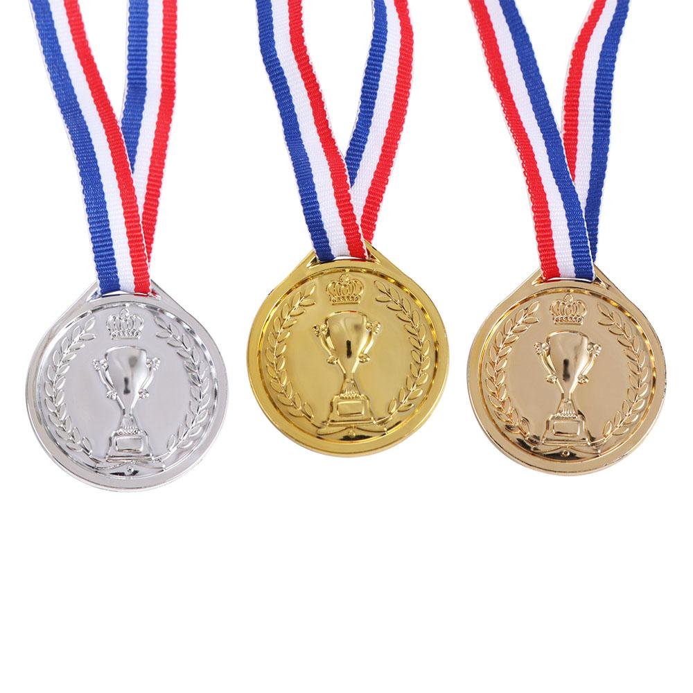 Winnaar Beloning Goud Zilver Brons Medailles Dansen Sportspel Kinderprijs Medailles Hardlopen Zwemmen Plastic Competitieprijzen