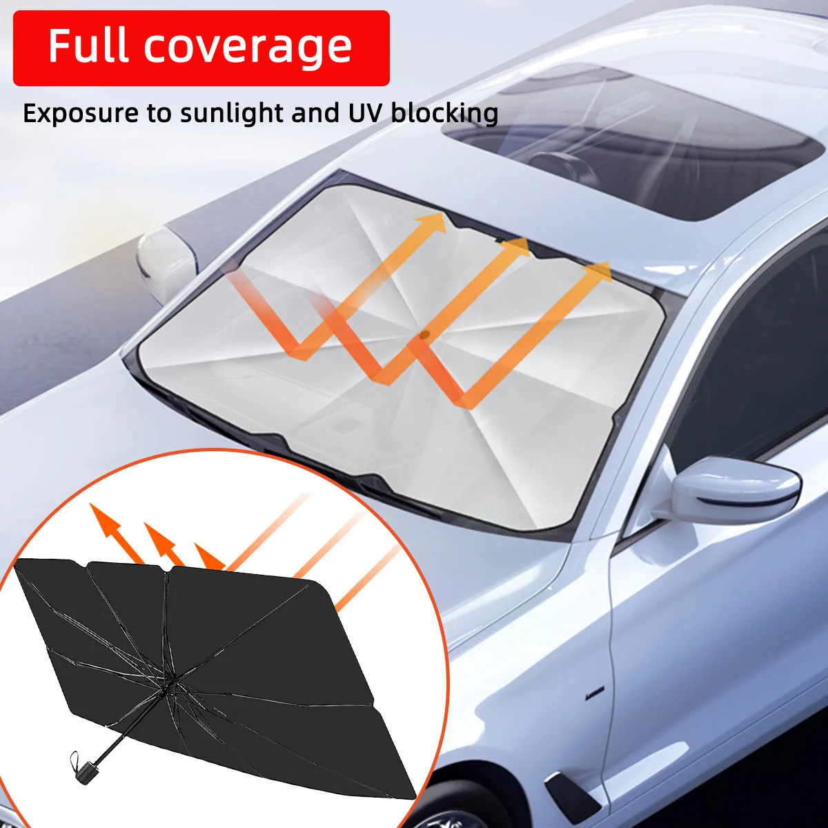 Motorcycle Front Windshield Car Sunshade SUV Heat Insulation Sunscreen Blocking Curtain for Small Cars Compact Vehicles Amagi