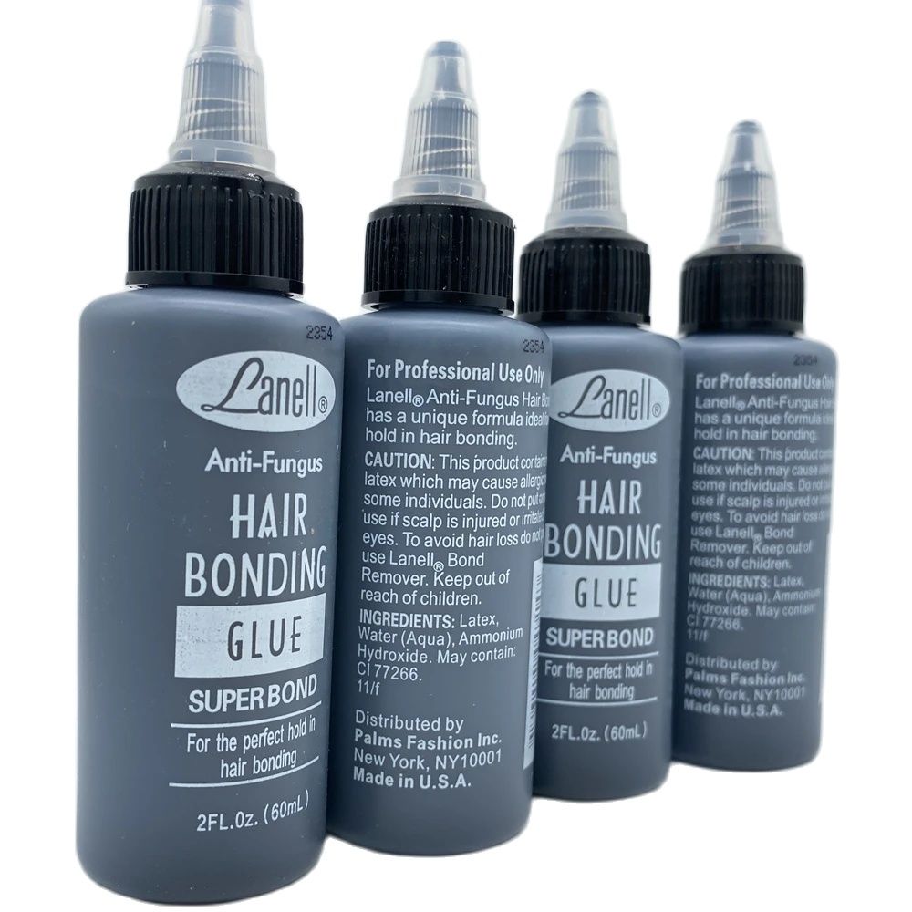 1 Flasche 2 Unzen 60 ml Lanell Black Hair Weaving Bond Anti-Pilz-Haarbindungskleber