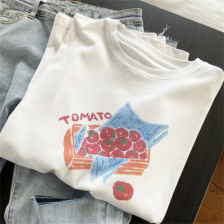 Camisetas informales de tendencia de los 90 para mujer, ropa de verano para mujer, camiseta estampada para mujer 2022