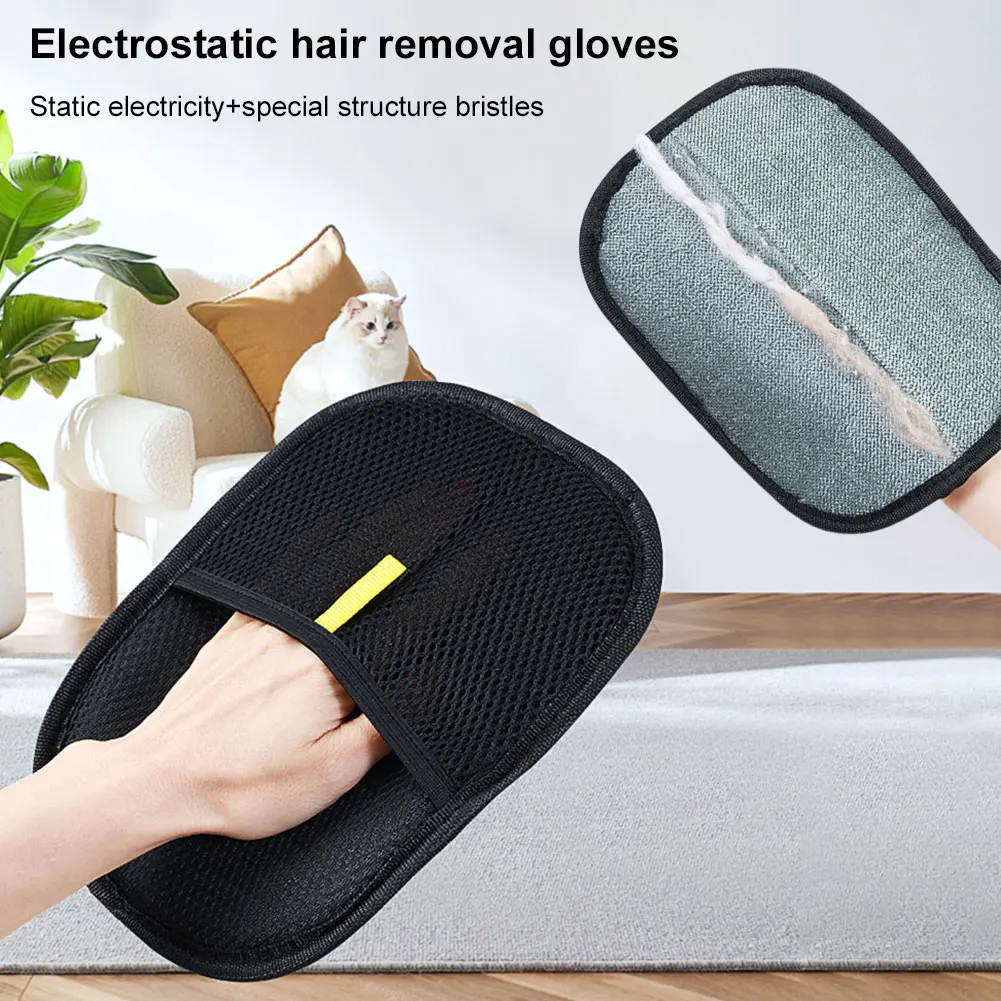 Gants d'Épilation pour Animaux de Compagnie, 1/2/3 Pièces, Mitaines, Brosse Déshedding, pour Chien, Chat, Lapin, avec Poils Longs, Courts et Bouclés