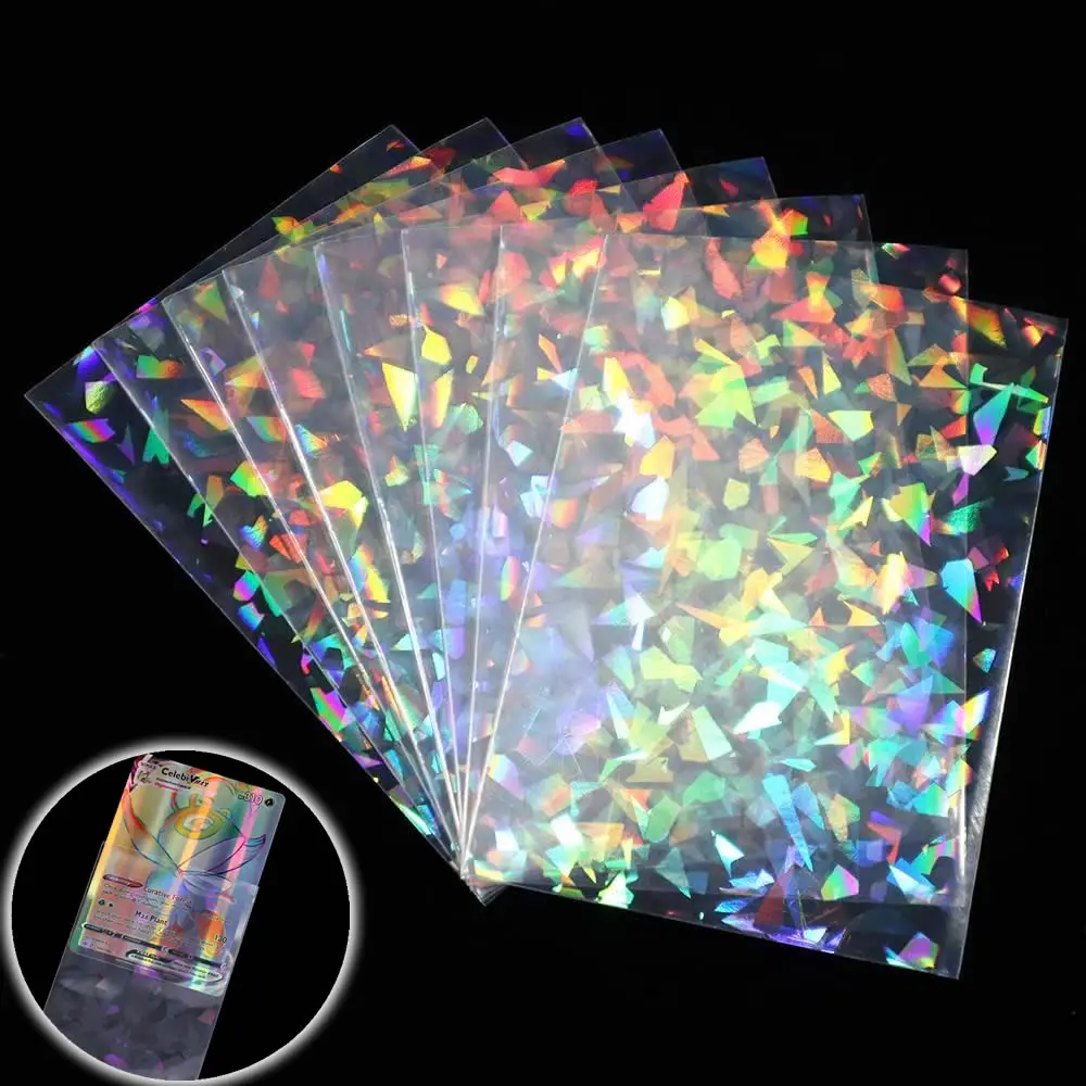 66*91mm holográfico macio negociação cartão laser filme manga para pokemon jogo protetor pasta yugioh caso de beisebol titular