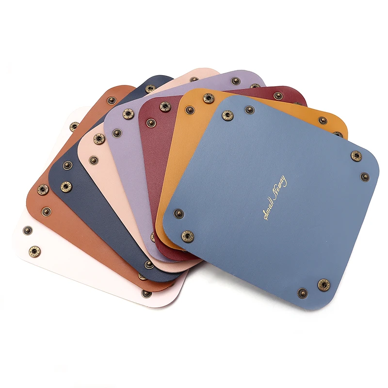 1 ชิ้น Nordic PU หนังกล่องเก็บเดสก์ท็อปถาดเครื่องประดับเครื่องสําอางค์ Key Stuff ตะกร้าเก็บพับตาราง Organizer Case