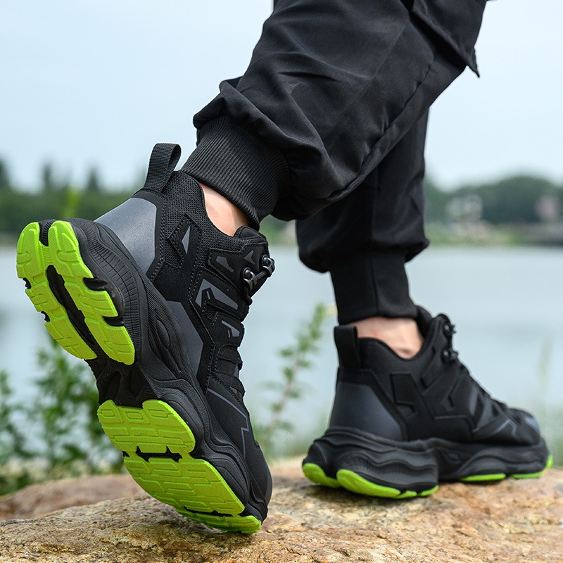 Lightweight Durable Safety Boots Anti-Smash Anti-Puncture Comfortable Breathable Work Shoes for Outdoor Use