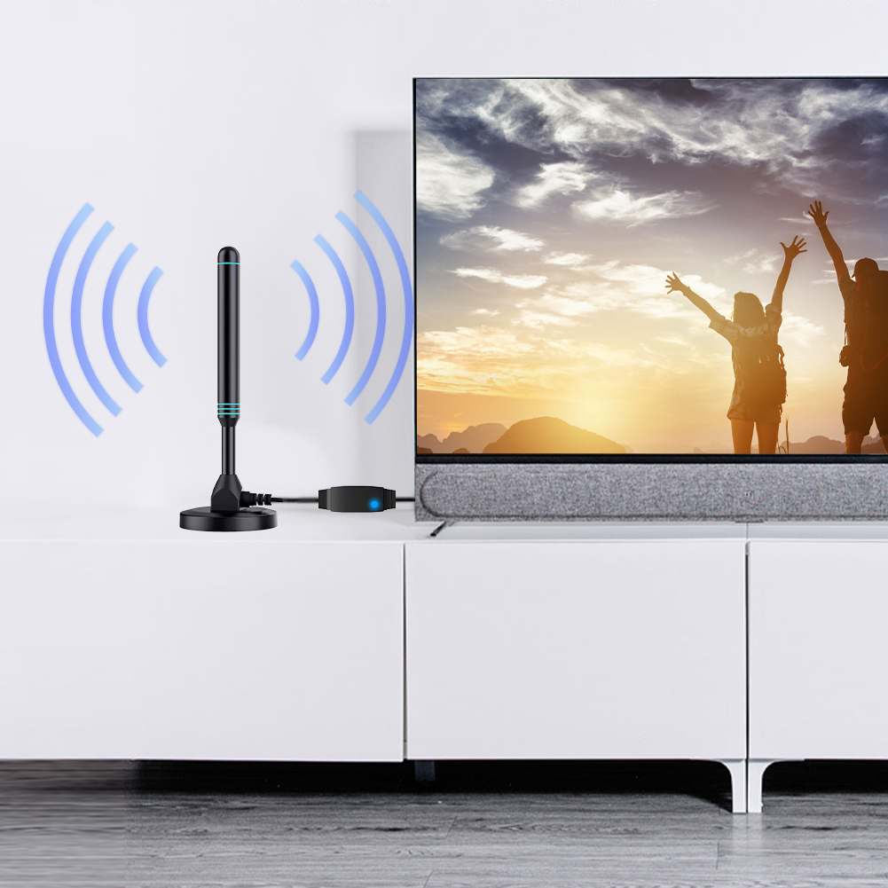 4K/1080P HD Digital TV Antenna Magnetic Base 480+ Miles Indoor Outdoor Antenna VHF UHF Digital HD Aerial for DVB-T2 TV HDTV