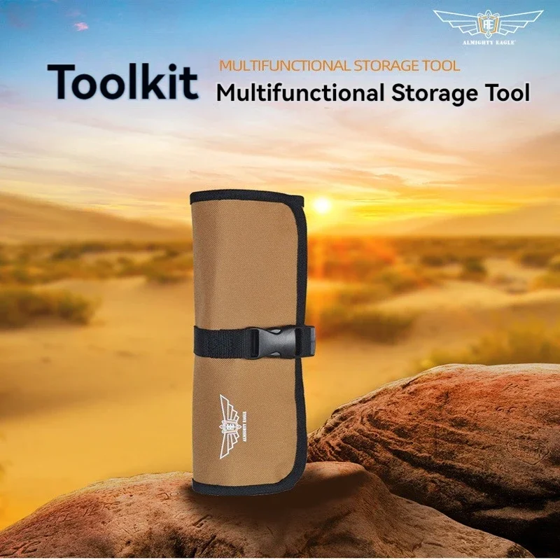 Oxford Cloth Roll Portable Pouch Bag Wrench Tool Foldable Spanner Hammer Camping Pocket Tool Storage Bag Toolkit
