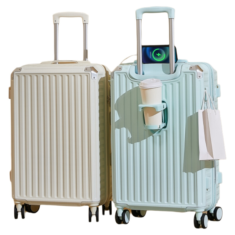 新しい 2024 大容量 20 インチチェック手荷物スーツケースコンビネーションロック付き旅行男性と女性サイレント機内持ち込み収納