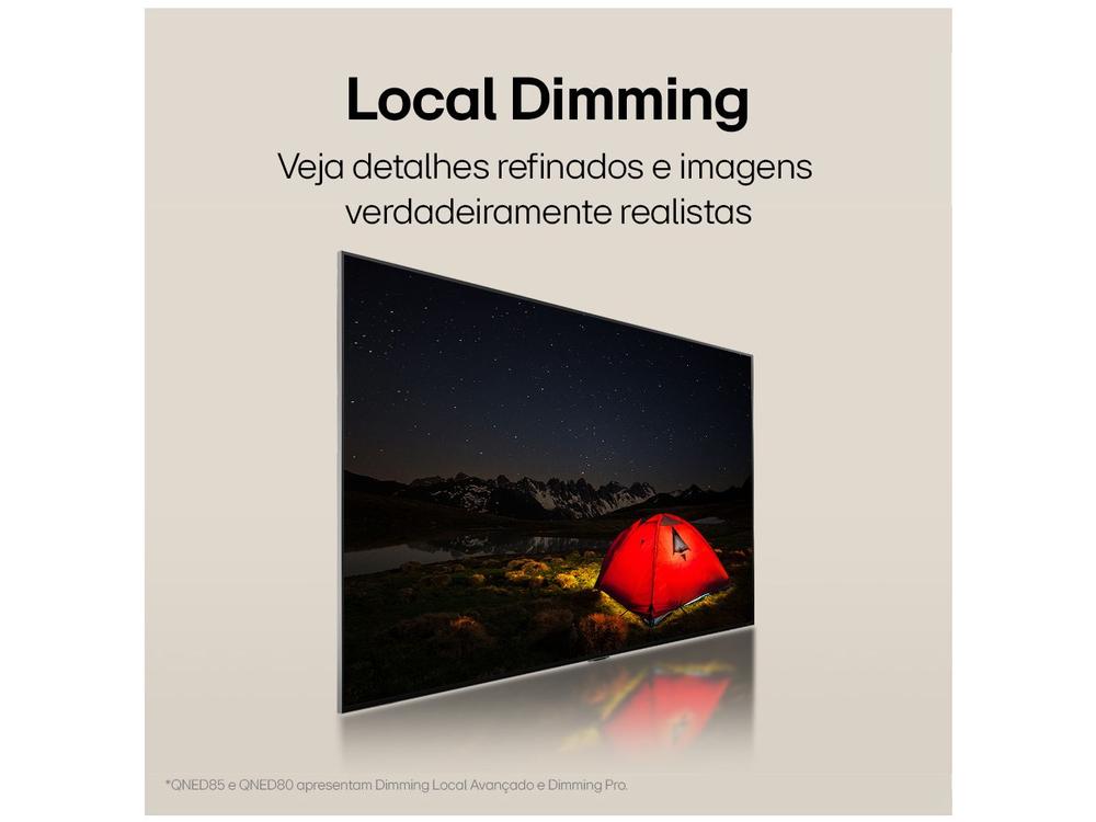 Smart TV 65" 4K QNED LG 65QNED80TSA WebOS 24 Processador α5 Ger7 Wi-Fi Bluetooth com Alexa e Chromecast 3 HDMI 2 USB