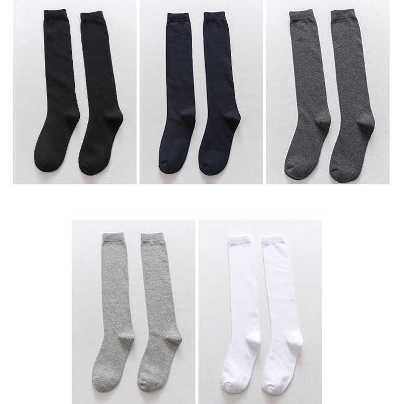 Chaussettes longues en coton pour hommes, hautes, solides, douces, élastiques, robe de soirée, bas formel pour hommes, marque Sokken quatre saisons