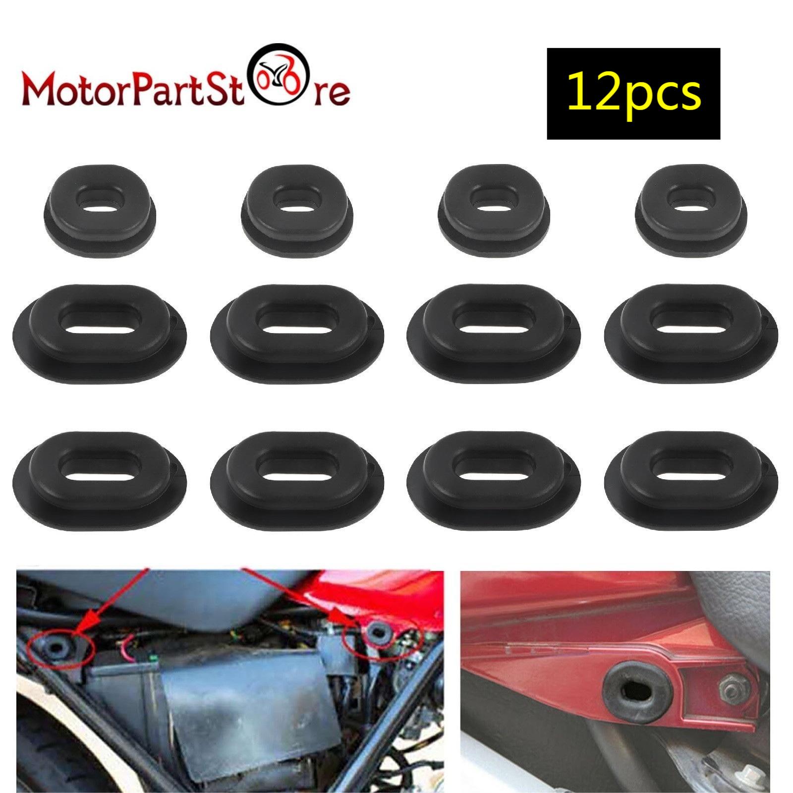 12 Chiếc Xe Máy Bên Bao Cao Su Grommet Fairing Bu Lông Goldwing Dành Cho Xe Honda CG125 CB 100 550K 550F 750F CB125S CL XL 100 125 SL